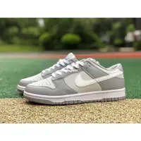 在飛比找蝦皮購物優惠-特價 Nike Dunk Low 灰白色 白勾 皮革 低幫 