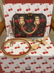 Louis Vuitton Takashi Murakami LVxTM Speedy 20 Cherries Cerises,BNIB Bag-in-hand