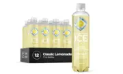 Sparkling Ice Classic Lemonade Zero Sugar Sparkling Water, 17 fl oz (12-Pack)