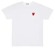 [COMME des GARCONS PLAY] Stacked Red Emb Tee Men