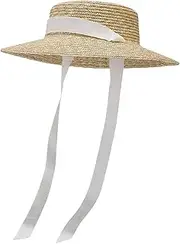 [Generic] Beach Hats for Women Foldable Straw Hats Summer Vacation Hat Wide Brim Sun Cap Floppy Sunhats with UV Protection White