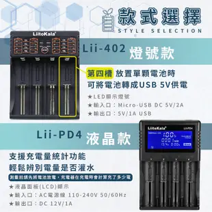 【12H出貨 免運費】可檢測電池容量 LiitoKala 電池充電器 18650充電器 鋰電池 鎳鋅 充電電池充電