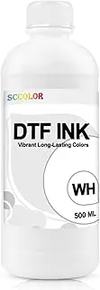 SPLENDIDCOLOR DTF Ink 500ML DTF White Ink Premium DTF Ink Digital Inkjet Ink Refill for Direct to Film Printers Repalcement for Printhead DX5 DX7 5113 XP600 I3200 4720 TX800.1PK
