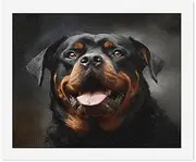 NHYDSPQ DIY Digital Painting,Cool Rottweiler Dog Art Print Paint by Numbers,adult Digital Oil Painting Sets,DIY Paint by Numbers for Beginners