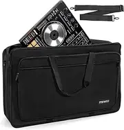 ITHWIU Padded DJ Controller Case for Hercules DJ Inpulse 500, DDJ REV1, NI Traktor Kontrol S4 MK3, DDJ SR DDJ SR2, Numark PLATINUM FX, DDJ RR, Akai MPK225, 23.5 x 14 x 3 Inch, Black