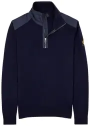 Belstaff Kilmington Half-zip Wool Jumper - Navy - S S