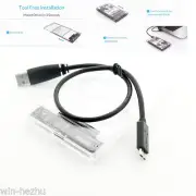 1pcs 2.5 inch Transparent USB 3.0 HDD Case Tool Free UASP Hard Drive Enclosure