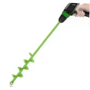 Auger Drill Bit for Planting - Heavy-Duty Garden Auger 1.6" X 16.5" Green