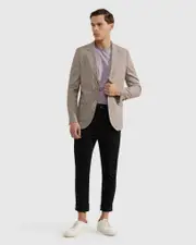 Blake Linen/ Cotton Checked Blazer