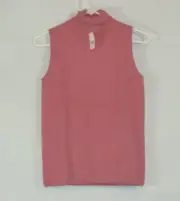 Ann Taylor Women’s Pullover Top Sz XS Pink Turtleneck Sleeveless Stretchy NWT