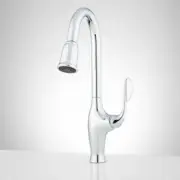 Signature Hardware Chrome Berman Pull Down Kitchen Faucet - 416902
