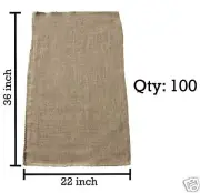 (100) 22x36 Burlap Bags Bulk - Sacks Potato Race Sandbags Home Depot Wholesale