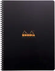 119901C - Spiral Notebook (Full Bound) Black A4+ | Lined | 160 Detachable Pages