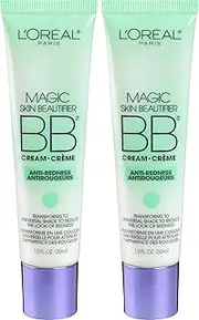 L'Oréal Paris Makeup Magic Skin Beautifier Anti-Redness BB Cream Tinted Moisturizer, 1 Ounce (Pack of 2)