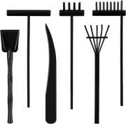 Mini Zen Garden Rake Kit - 6-Piece Meditation Sand Tools Set for Desktop Zen Gar