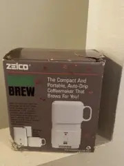 ZELCO Brisk Brew Travel Coffee Maker Compact Portable Auto Drip 8oz with Bag.New