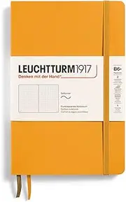 LEUCHTTURM1917 365640 Notebook Paperback (B6+), Softcover, 123 Numbered Pages, Rising Sun, Dotted