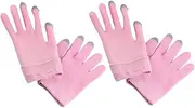 Housoutil Moisturizing Gel Gloves (2 Pairs) Men's Fingerless Gloves Touch Screen Dry Hands