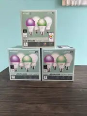Merkury Smart LED 12 Bulbs Color & White Wi-fi Control, Set Any Color, 60w