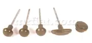 Topolino A/B/C Complete Dashboard Control Knob Light Brown Set New