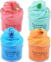 Paquete De 4 Cloud Slime Kit, Cloud Slime Pack Super Soft Putty No Pegajoso Slu