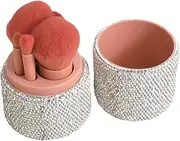 Brushes For Makeup | Makeup Brush With Case | Reusable Soft Blender Applicator With Rhinestones Case For Contouring Highlighting Eyeshadow Foundation Concealer