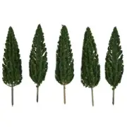 HO Scale Model Pine Trees Pack of 5 for Train Railroad Layout Decoration