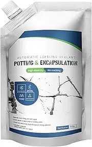 Self Leveling Crack Sealant - Concrete Crack Filler, Self Leveling Sealant | Smooth Waterproof Gaps Filler Paste, Heavy Duty Bonding Formula with Precision Nozzle for Waterproofing Window Gaps