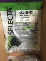 Selecta Switch SS251SP-BG Toggle Switch SPST, ON-OFF 20A 125/250VAC #14003