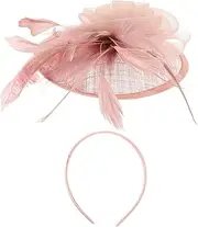 [Holibanna] 1 Set Fascinator Hat for Women Elegant Hair Clips Headband for Tea Parties Weddings and Special Occasions Vintage Style Mesh Design Nude