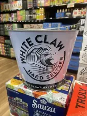 White Claw Hard Seltzer Metal ice bucket