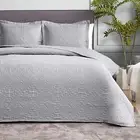 Hansleep Grey Quilt King Size - Baroque Ultrasonic All Season Bedspread King,...