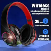 3.5mm Gaming Headset Mic LED Headphones Stereo Wireless for PC PS4 Xbox ONE 360