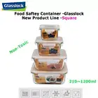 SQUARE Glasslock Tempered Glass Baby Food Container 210ml~1200ml Various