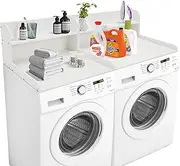 Noafocks Washer and Dryer Covers - Top Wood Countertop Washer Dryer Folding Topper for Laundry Room Organization (White-2 Pack)
