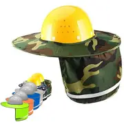 Outdoor Hard Hat Neck Shield Helmet Sun Shade with Safety Reflective Stripe