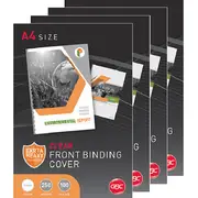 GBC Binding Covers 250 Micron A4 Clear Transparent 4 Pack 100 Sheets