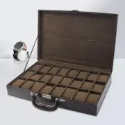 24 Slots Watch Box Case for Men, Mens Jewelry Organizer