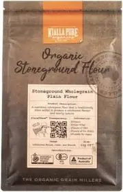 Kialla Organic Stoneground Wholegrain Plain Flour 1Kg