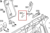 在飛比找Yahoo!奇摩拍賣優惠-[01] WE 舊版 M92 M9A1 板機連桿彈簧 零件編