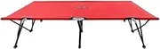 Camping Sunloungers Reclining Patio ChairsTwo Person Folding Sun Lounger Red Steel**