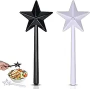 THJOPOKEEL 2 Pcs Salt and Pepper Shakers, Magic Star Wand Shaped Seasoning Bottle Refillable Spice Tools Seasoning Container with 3 Holes Kitchen Supplies for Restaurant Decor Party
