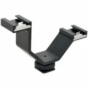 Opteka VB-20 Heavy Duty Video Light/Microphone Dual Cold Shoe Splitter Bracket