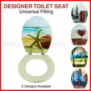 Toilet Seat and Cover Lid Designer Hard Bathroom Covers WC Bath Seat Lids