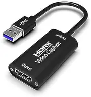 Compatible HD HDMI to USB Video Capture Card, USB 2.0 Live Streaming, Computer Game Recording, Video Capture Cable for Gaming, Streaming, Console, DSLR, Camera, Mac, PC, YouTube, OBS