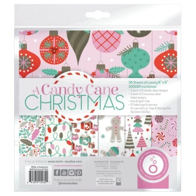 Tonic Studios Art Pad 8"X8"-A Candy Cane Christmas (Pack of 1)