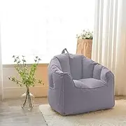 UYSOFRCV Bean Bag Chair Cover Lazy Sofas Cover (No Filler) Indoor Outdoor Bean Bag Chairs w/Footstool for Dorm Family Room Bedroom Accessories,Light Gray