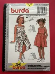 Burda 3297 Sewing Pattern Summer Sun Dresses Girl Child 2-7 UNCUT