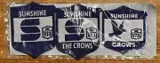 RARE VINTAGE VFA SUNSHINE CROWS EMBROIDERED WOVEN CLOTH SEW-ON BADGE SET AFL VFL
