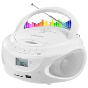 Portable CD Player Boombox with FM Stereo Radio, Bluetooth Speaker, Support C...